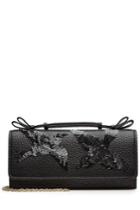R.e.d. Valentino R.e.d. Valentino Textured Leather Shoulder Bag With Sequins - None