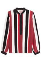 Zeus + Dione Zeus + Dione Striped Silk Blouse - Multicolor