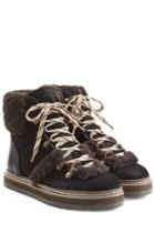 See By Chloé See By Chloé Ankle Boots With Shearling And Suede - Black