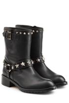 Red Valentino Red Valentino Leather Ankle Boots - Black
