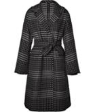 Agnona Intarsia Knit Wool Coat