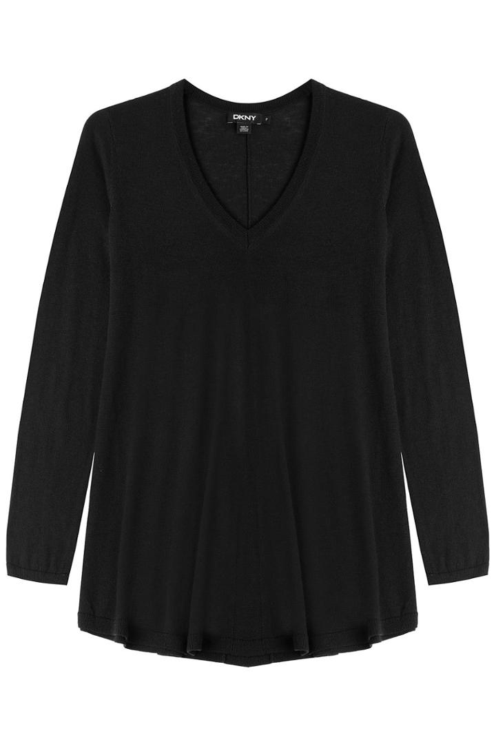 Dkny Dkny Oversized Wool Pullover - Black