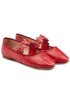 Red Valentino Red Valentino Leather Ballerinas With Stud Embellishment