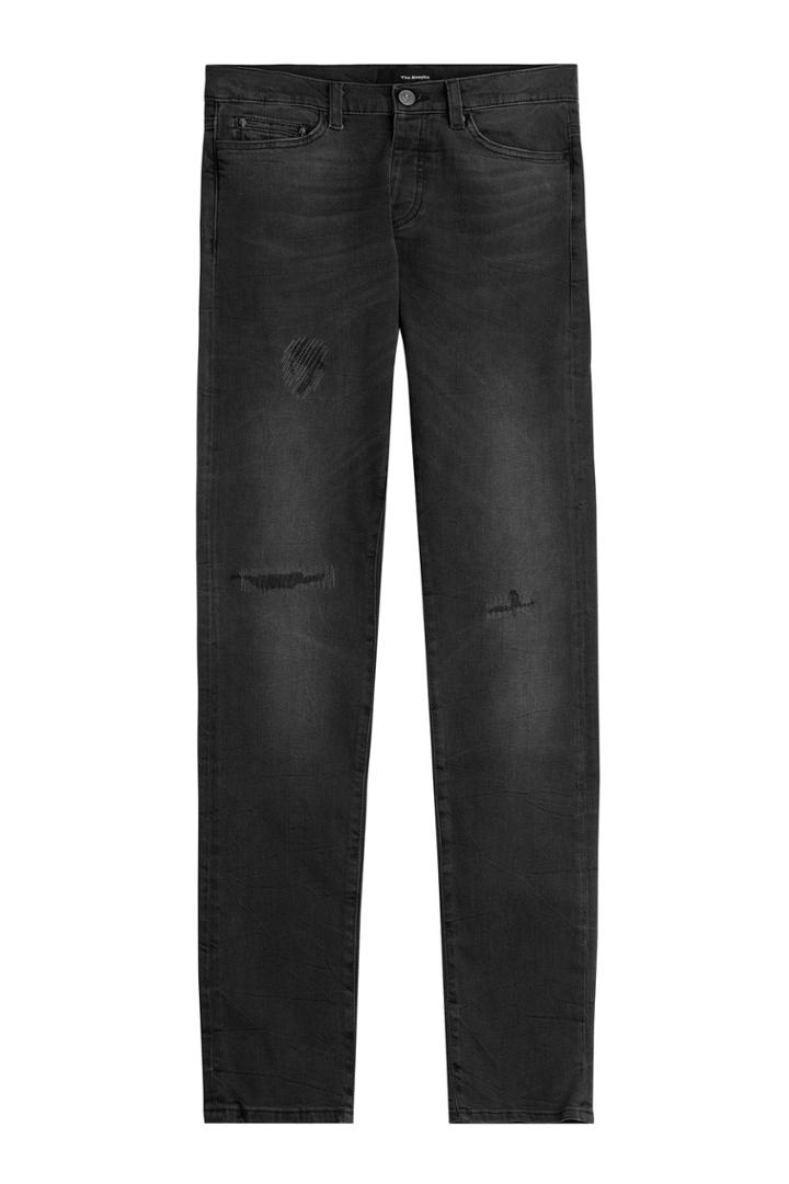 The Kooples The Kooples Distressed Straight Leg Jeans - Black