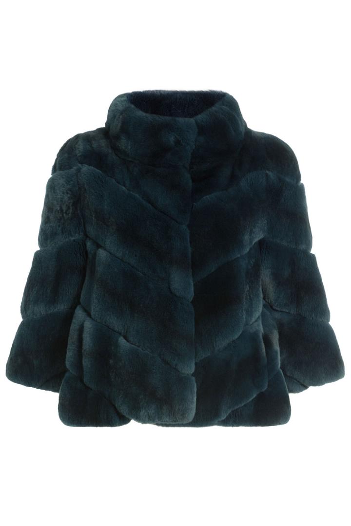 Yves Salomon Yves Salomon Rabbit Fur Jacket - Blue