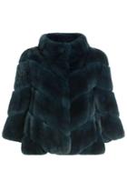 Yves Salomon Yves Salomon Rabbit Fur Jacket - Blue