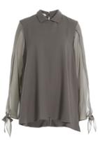 Nobi Talai Nobi Talai Blouse With Wool And Silk - Grey