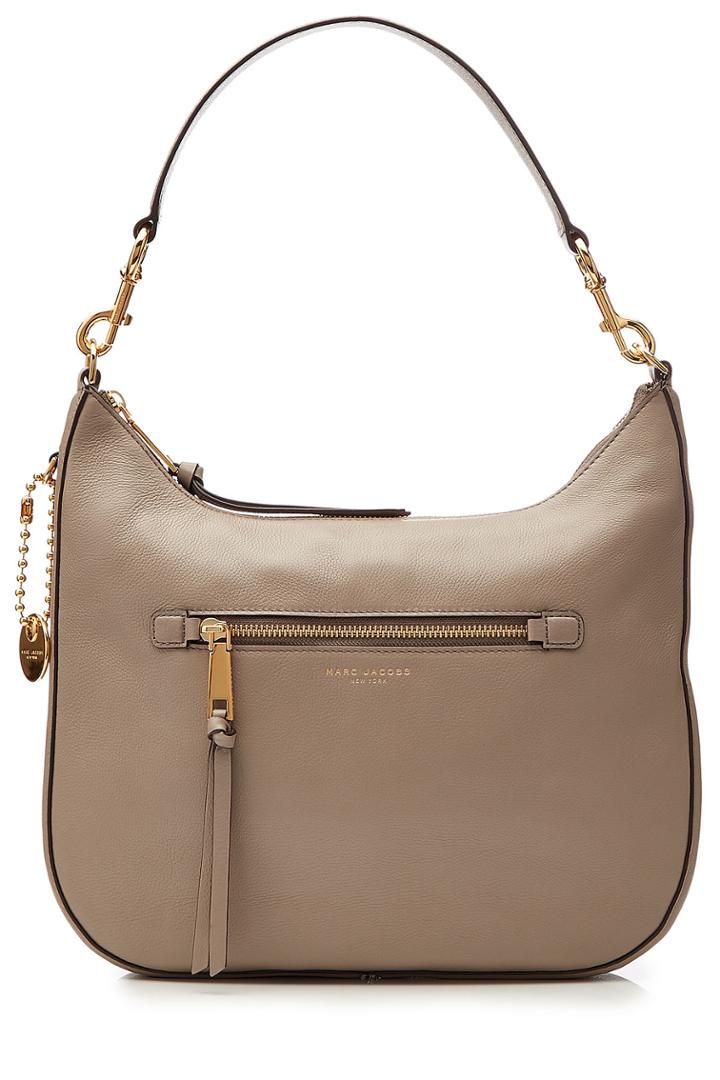 Marc Jacobs Marc Jacobs Recruit Leather Hobo Tote - Beige
