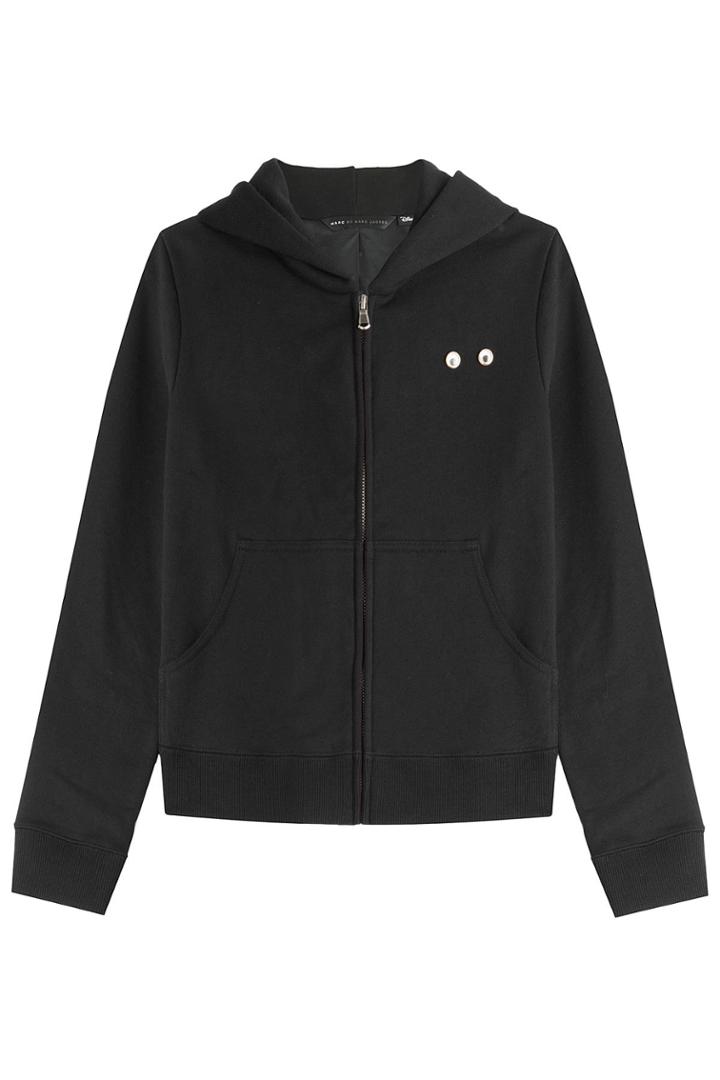 Marc By Marc Jacobs X Disney Marc By Marc Jacobs X Disney Googley Eye Embellished Zipped Cotton Hoody