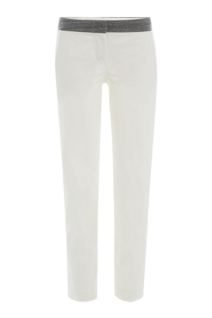 Brunello Cucinelli Brunello Cucinelli Cotton Pants With Contrast Waist - None
