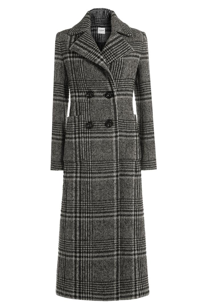 Vilshenko Vilshenko Printed Virgin Wool Coat With Mohair - Grey