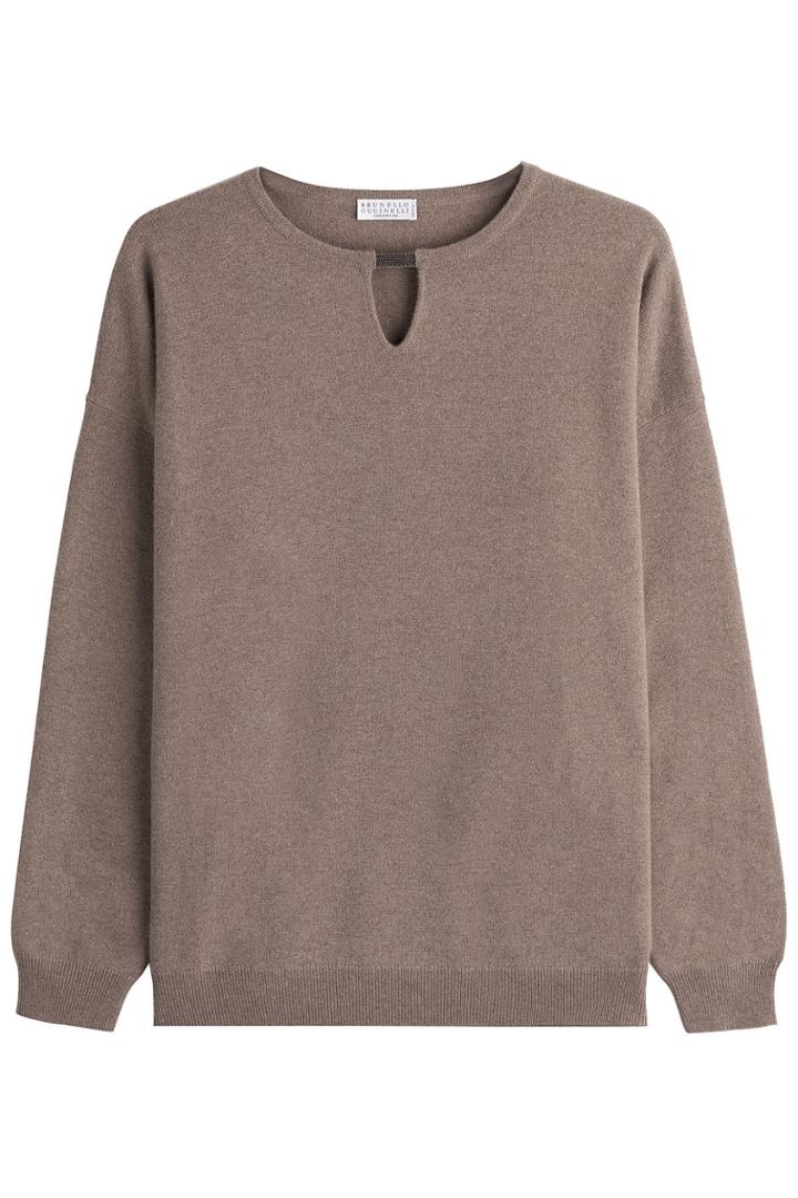 Brunello Cucinelli Brunello Cucinelli Virgin Wool Pullover With Cashmere And Silk - Grey