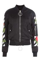 Off White Off White Embroidered Bomber Jacket