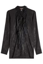 Roberto Cavalli Roberto Cavalli Silk Blouse With Lace - Black