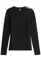 True Religion True Religion Wool Pullover With Embossed Buttons - Black