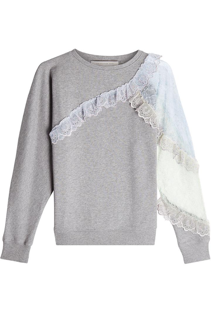 Christopher Kane Christopher Kane Cotton Sweatshirt With Lace