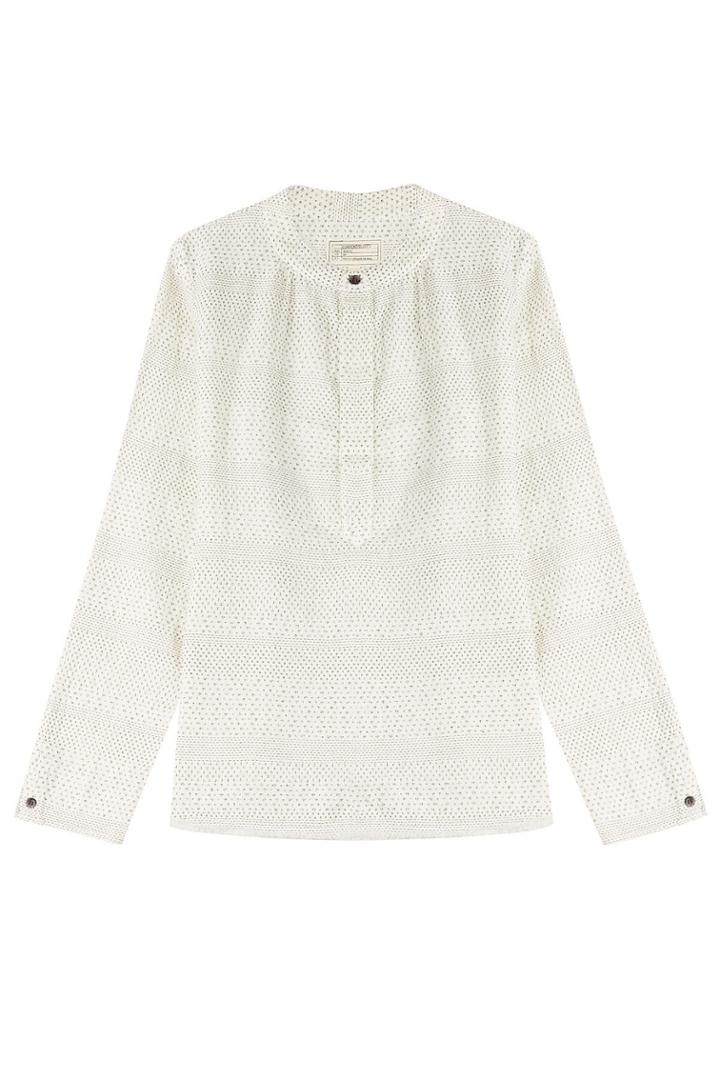 Current/elliott Current/elliott Printed Cotton Blouse - White