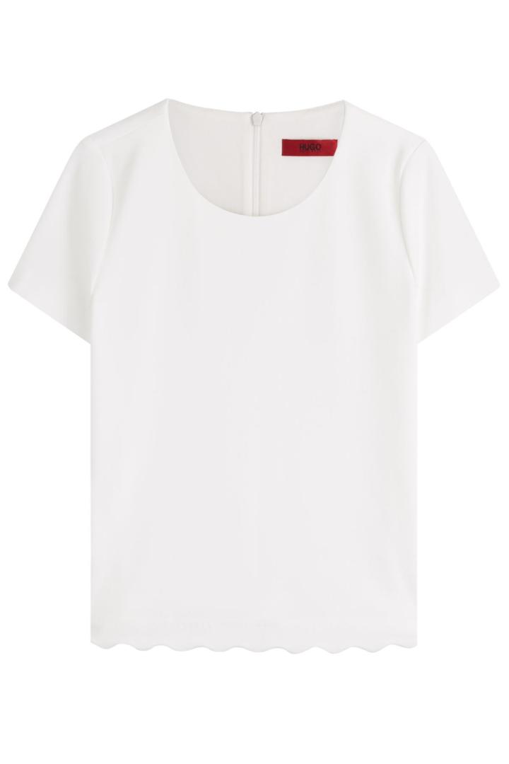 Hugo Hugo Top With Scalloped Hem