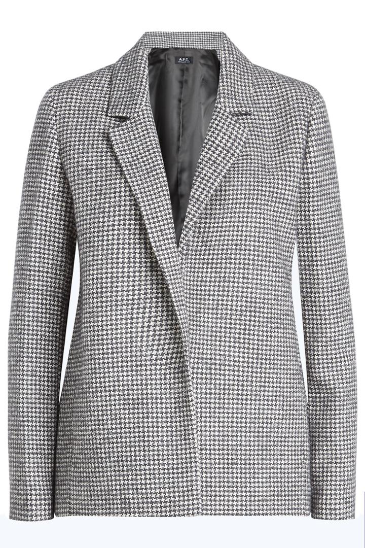 A.p.c. A.p.c. Tweed Blazer With Cotton And Wool