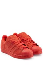 Adidas Originals Adidas Originals Leather Superstar Sneakers - Red