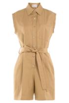 Sonia Rykiel Sonia Rykiel Cotton-linen Jumpsuit - Camel