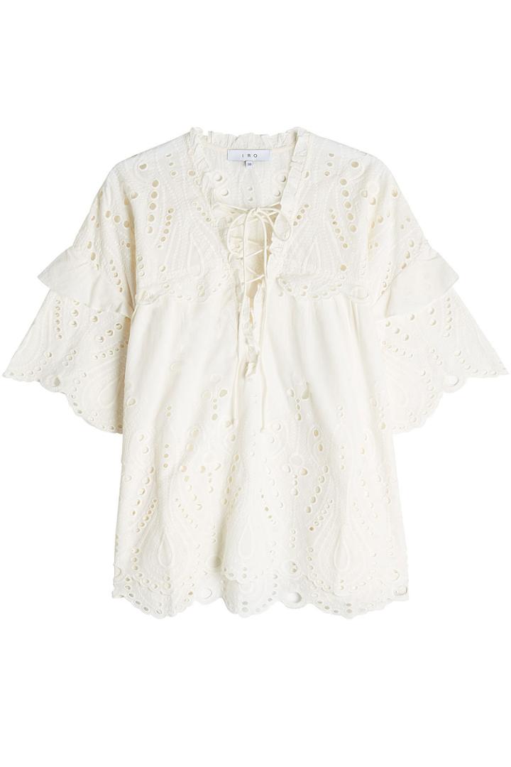 Iro Iro Embroidered Cotton Blouse