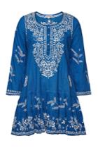 Juliet Dunn Juliet Dunn Embroidered Cotton Long Sleeve Classic Beach Dress