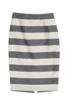 Burberry London Silk-cotton Striped Skirt
