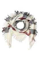 Burberry Shoes & Accessories Burberry Shoes & Accessories Checked Wool Scarf With Fringe - Multicolor