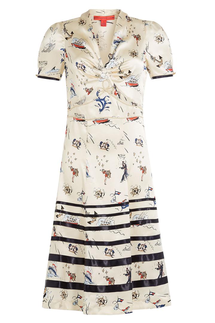 Hilfiger Collection Hilfiger Collection Printed Silk Dress - Multicolored