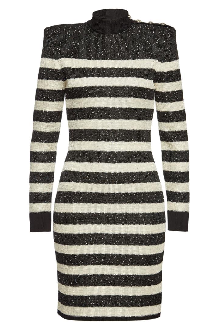 Balmain Balmain Mini Dress With Sequins