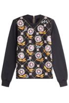 Markus Lupfer Markus Lupfer Embroidered Cotton Top With Embellishment - Multicolor
