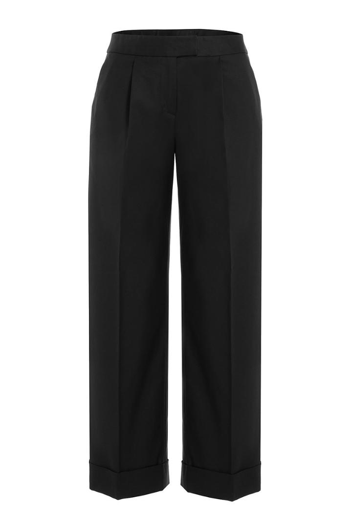 Boutique Moschino Boutique Moschino Cropped Wide Leg Pants - Black