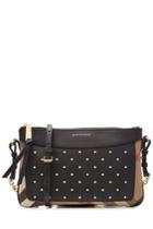 Burberry Shoes & Accessories Burberry Shoes & Accessories Peyton Embellished Shoulder Bag With Leather - Black