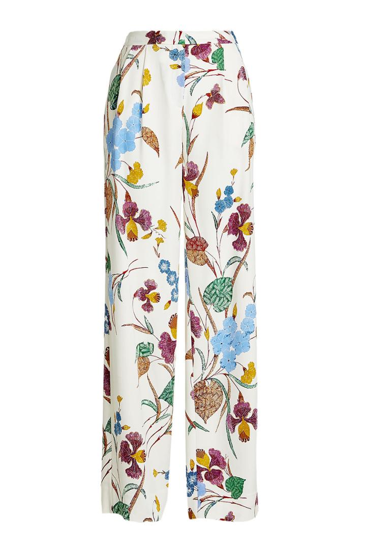 Diane Von Furstenberg Diane Von Furstenberg Printed Pants With Silk