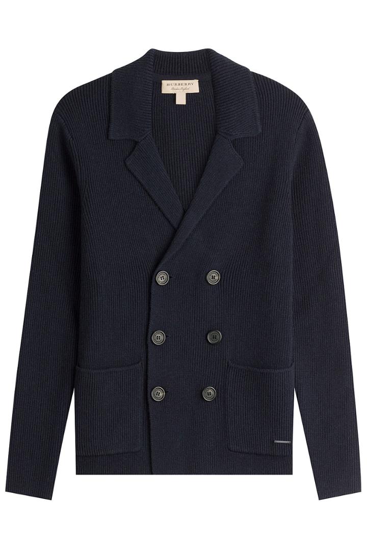 Burberry London Burberry London Wool Cardigan With Cashmere - Blue