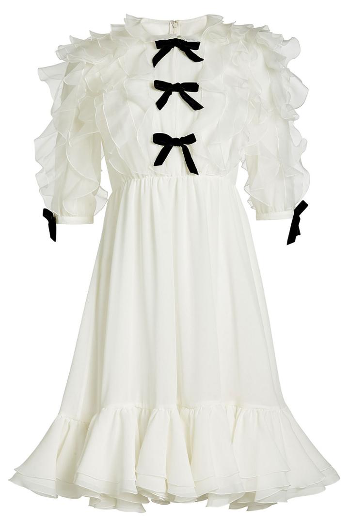 Giambattista Valli Giambattista Valli Silk Georgette Dress With Bows