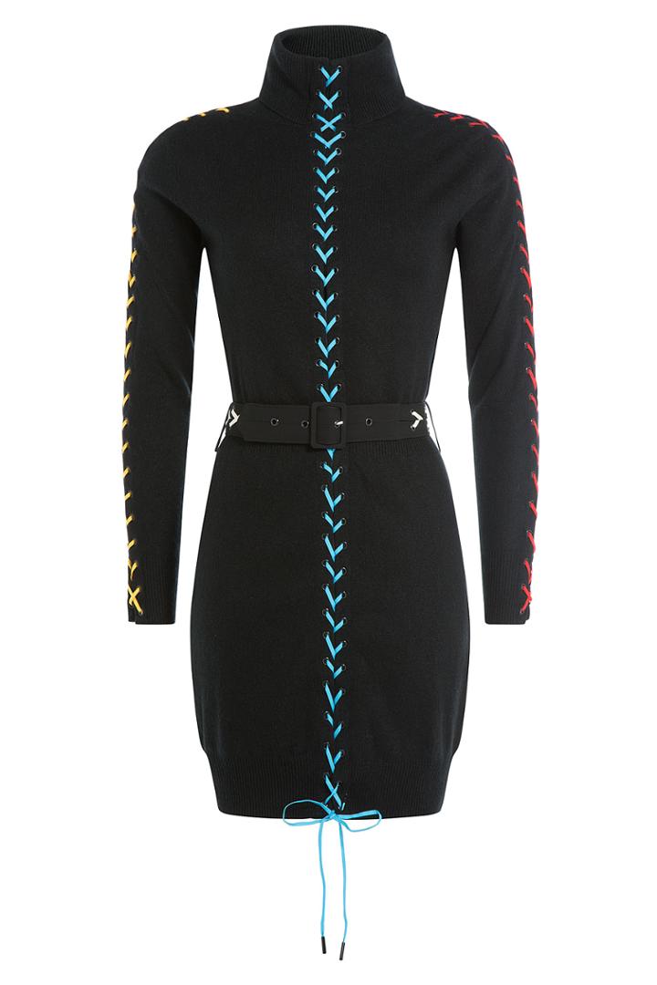 Preen By Thornton Bregazzi Preen By Thornton Bregazzi Cashmere Turtleneck Dress - Black