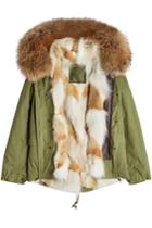 Mr & Mrs Italy Mr & Mrs Italy Cotton Parka With Raccoon And Coyote Fur