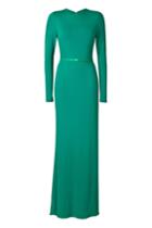 Elie Saab Elie Saab Jersey Gown With Side Slit - Green