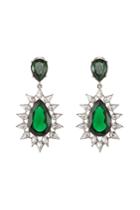 Kenneth Jay Lane Kenneth Jay Lane Faceted Earrings With Crystals - Green