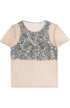 Julien David Tulle T-shirt With Printed Insert