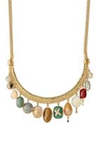 Gas Bijoux Gas Bijoux 24kt Gold-plated Necklace With Semi-precious Stones - Multicolor