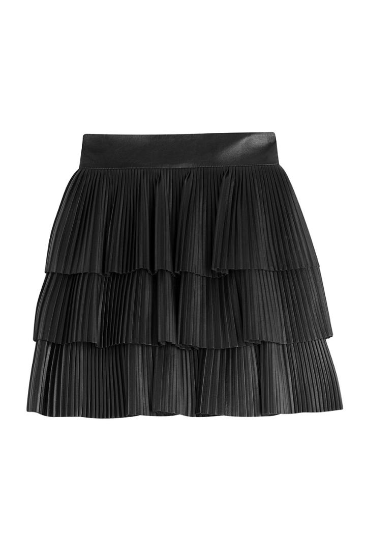 Balmain Balmain Leather Skirt - Black