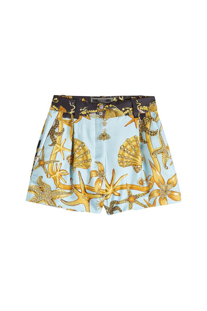 Versace Versace Printed Silk Shorts