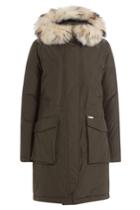 Woolrich Woolrich Military Down Parka With Fur-trimmed Hood - Green