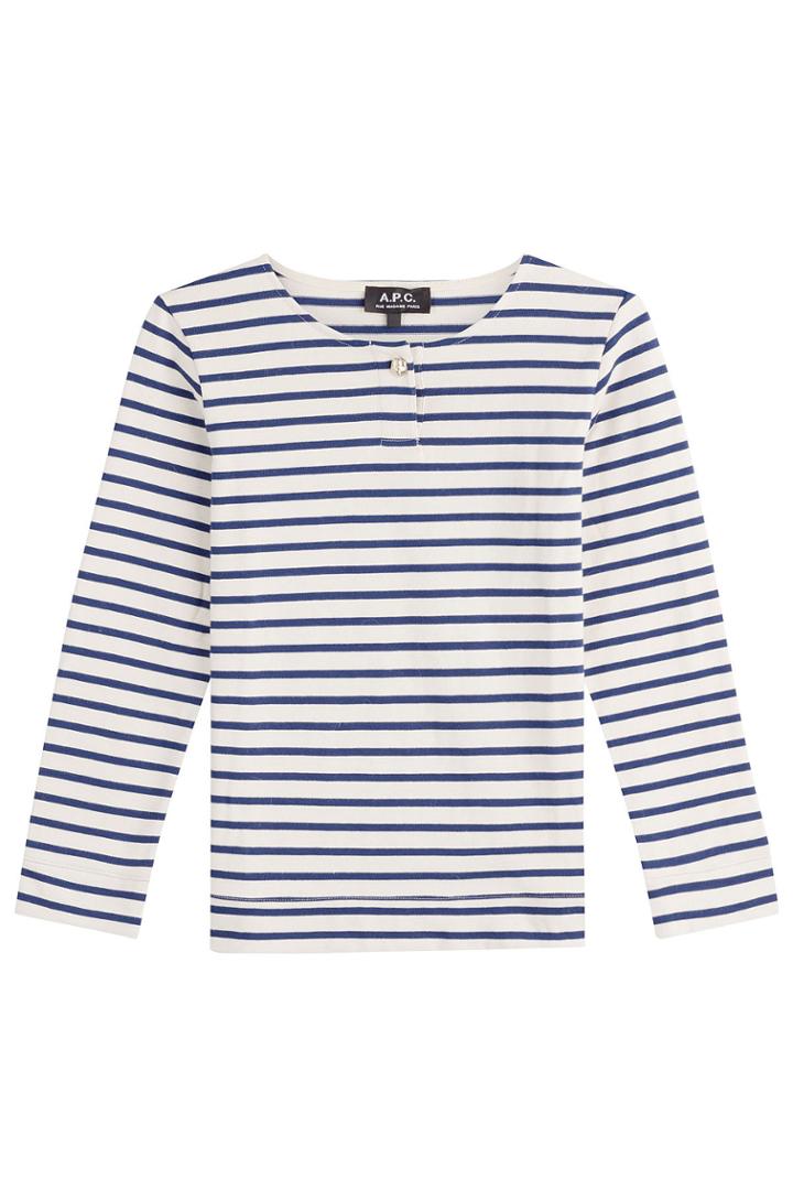 A.p.c. A.p.c. Striped Cotton Top - Blue
