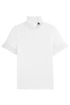 Burberry London Burberry London Cotton T-shirt With Tulle Trims - White