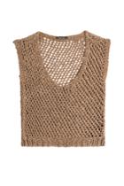 Damir Doma Damir Doma Knitted Suede Top - Brown