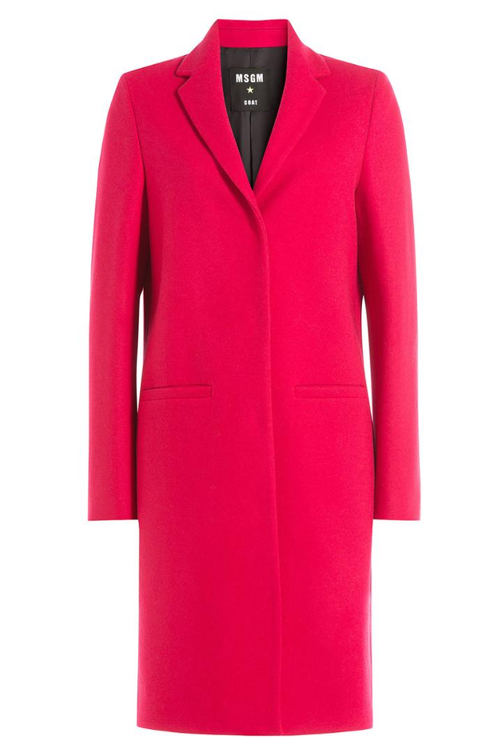 Msgm Msgm Wool Coat - Magenta